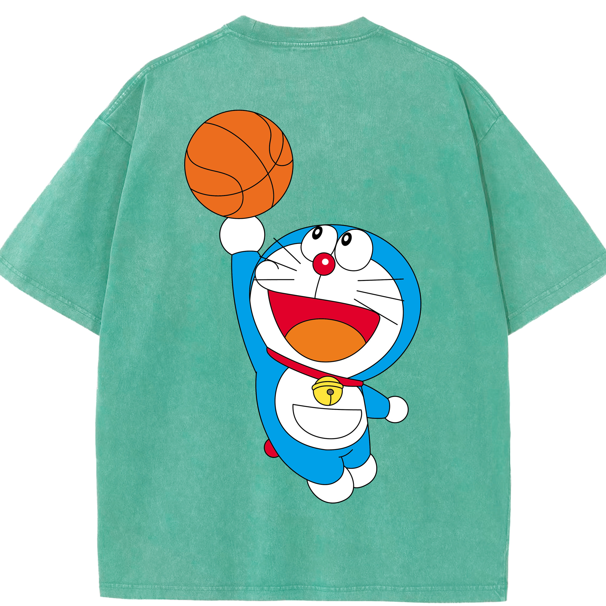 （画像用） ドラえもん Doraemon 綿100% ヴィンテージ風 半袖Tシャツ（背面プリント）